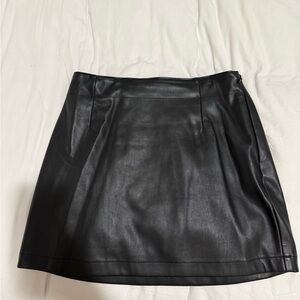Abercrombie & Fitch Black Leather Mini Skirt